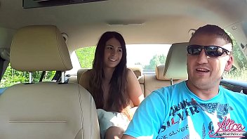 Brunette Paid Taxi Driver Blowjob And Hard Rough Sex Cum Inside