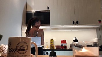 Perfect Pokies On The Kitchen Cam Braless Sylvia And Her Amazing Nipples