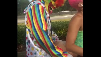 Gibby The Clown Fucks Jasamine Banks Outside In Broad Daylight