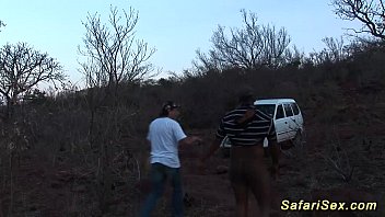 African Sex Safari Threesome Orgy