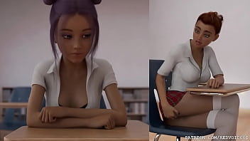 Unruly Students By Redvoidcgi Futanari Fucks Herself In Public Classroom