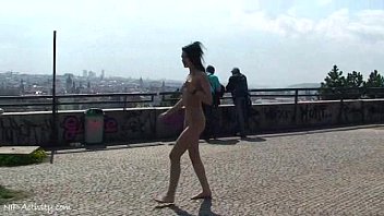 Spectacular Public Nudity With Crazy Babe Laura And Friends