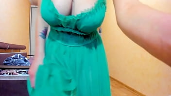 Hot Myla Angel In Green Transparent Dress