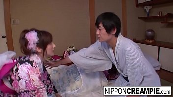 Japanese Geisha Gets Fucked While Her Girlfriend Is A